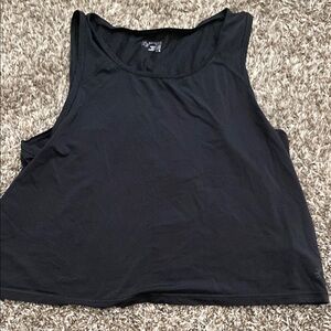 Aerie Black Sleeveless Crop Tank Top